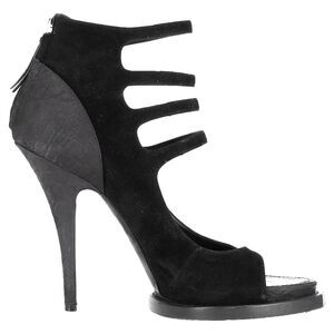 Givenchy Strappy Platform Sandal Heels in Black Suede